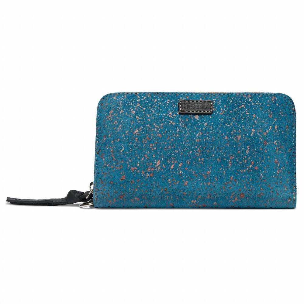 NEW CONSUELA women's nilo zippy wallet in slate blue